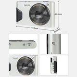 Retro 4K Digital Camera With 2.7 Lcd Screen - 30W Standard White - Rear View