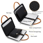 Waterproof Multifunctional Computer Bag - Gray Leather Wear-resistant