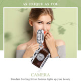 925 Sterling Silver Retro Camera Pendant For Diy Bracelets And Necklaces Style - Pendent - Top-Down View