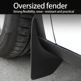 4Pcs / Set Splash Guards Matte Fender No Drilling Required Upgraded Pp Material - For Tesla Model Y - Low Angle