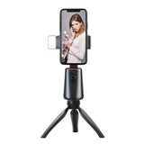 Auto Tracking Gimbal Stabilizer with Fill Light and Selfie Stick - 360 Degree Rotation - A200 Set 1 - Front View