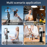 Auto Tracking Gimbal Stabilizer with Fill Light and Selfie Stick - 360 Degree Rotation - A200 Set 1 - Rear View