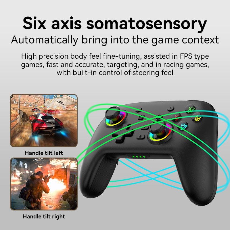 Wireless Gamepad for Nintendo Switch / Pro - Tooth Design - Tbd0603716901 Black Gold