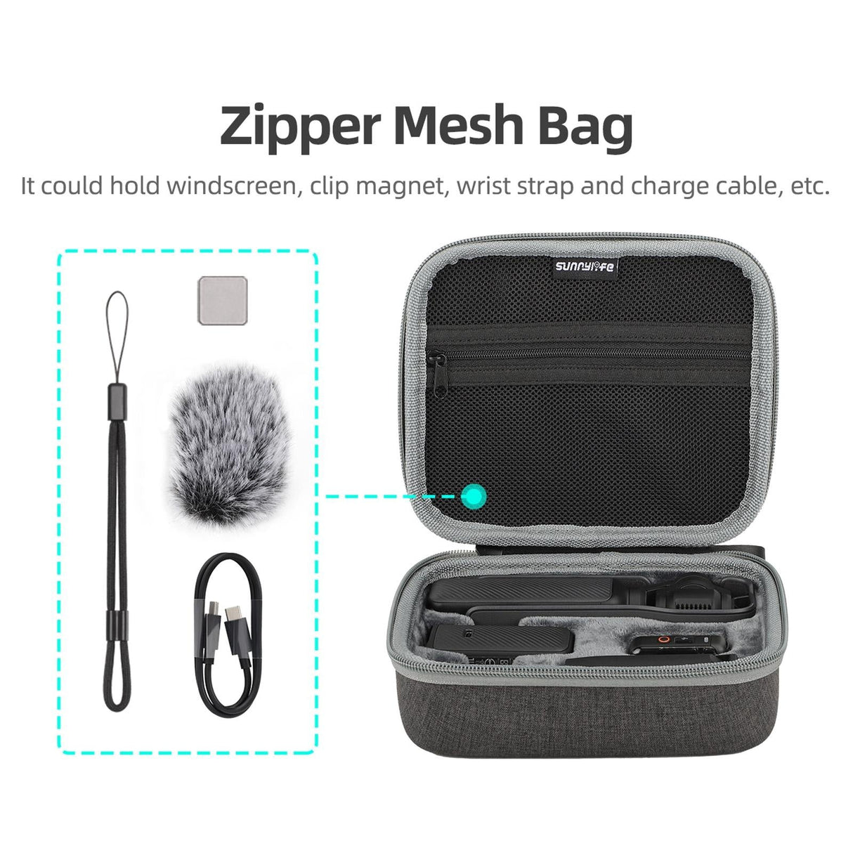 Portable Storage Case for Dji Pocket 3 - Complete Protection for Travel - Full Set Bag