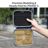 Portable Storage Case for Dji Pocket 3 - Complete Protection for Travel - Full Set Bag - Close-Up Angle