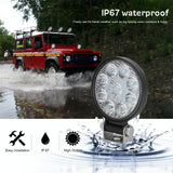 6.3W 10 - 30V Dc 6000K 3 Inch 9 Leds Circle Offroad Truck Car Driving Light Spotlight Work Light Fog Light - Extra Image
