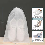 Thickened Non Woven Shoe Storage Bag Portable & Sunscreen - 50Pcs /Pack 24X38Cm Small - Top-Down View
