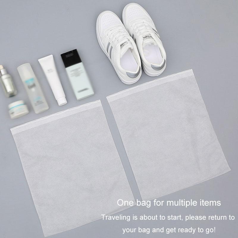 Thickened Non Woven Shoe Storage Bag Portable & Sunscreen - 50Pcs /Pack 24X38Cm Small