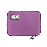 Portable Multifunctional u Disk Storage Bag for Mobile Phone Accessories - Purple - Front View