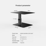 Black Adjustable Desk Stand for Laptop and Monitor - Eda0011511 - Top-Down View