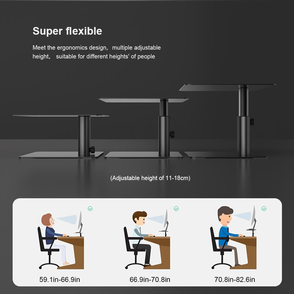 Black Adjustable Desk Stand for Laptop and Monitor - Eda0011511