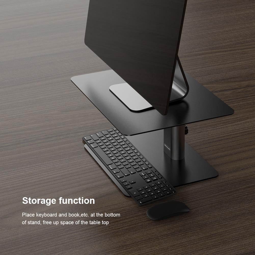 Black Adjustable Desk Stand for Laptop and Monitor - Eda0011511