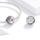 925 Sterling Silver Zodiac Zircon Bead Bracelet / Necklace Set Diy Aquarius Style - Aquarius - 45-Degree Angle