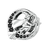 925 Sterling Silver Halloween Witch Diy Bracelet Bead Accessories - Front View