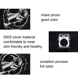 925 Sterling Silver Halloween Witch Diy Bracelet Bead Accessories - Side View