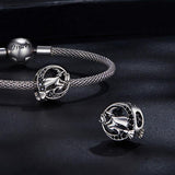 925 Sterling Silver Halloween Witch Diy Bracelet Bead Accessories - Top-Down View