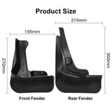 For Honda Vezel Hrv Sport 2019-2021 4Pcs / Set Car Auto Soft Plastic Splash Flaps Fender Guard - Top-Down View