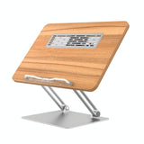 Adjustable Folding Laptop Stand with Cooling Fan - Portable Tablet Holder - Front View