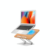 Adjustable Folding Laptop Stand with Cooling Fan - Portable Tablet Holder - Side View