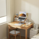 Adjustable Folding Laptop Stand with Cooling Fan - Portable Tablet Holder - Rear View