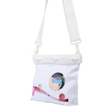 Waterproof One Shoulder Crossbody Diving Bag Medium White