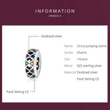 925 Sterling Silver Colorful Flag Beads For Diy Bracelets & Necklaces - Top-Down View