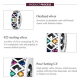 925 Sterling Silver Colorful Flag Beads For Diy Bracelets & Necklaces - 45-Degree Angle