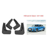 For Audi A3 Sedan 2017-2020 4Pcs / Set Car Auto Soft Plastic Splash Flaps Fender Guard - Side View