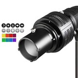 Optical Snoot For Bowens Mount Flash - Studio Accessory - Front View