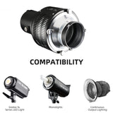 Optical Snoot For Bowens Mount Flash - Studio Accessory - 45-Degree Angle