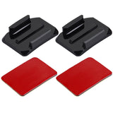 2 Curved Surface Mounts + Adhesive Stickers for Action Cameras - Jaws Flex Clamp Mount