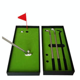 Mini Golf Putting Mat Trainer - 24.5x10.5x3.5cm Court Push Rod - Side View
