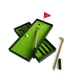 Mini Golf Putting Mat Trainer - 24.5x10.5x3.5cm Court Push Rod - Top-Down View