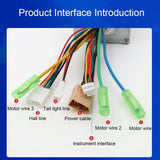 350W Sine Wave Bldc Vehicle Controller For 24V / 36V / 48V - 45-Degree Angle