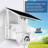 Solar-Powered Wifi Camera With 1080P Hd Pir Alarm Night Vision And Two-Way Audio - Low Angle