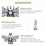 925 Sterling Silver Bee Charm For Diy Bracelets - Side View