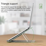 Adjustable Laptop Stand - Portable Folding Heat Dissipation Desktop Holder - Top-Down View