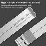 Adjustable Laptop Stand - Portable Folding Heat Dissipation Desktop Holder - Close-Up Angle