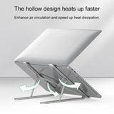 Adjustable Laptop Stand - Portable Folding Heat Dissipation Desktop Holder - 45-Degree Angle