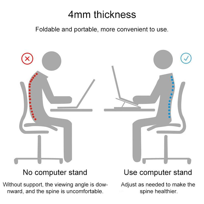Adjustable Laptop Stand - Portable Folding Heat Dissipation Desktop Holder
