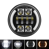 Car 7 Inch Dc9 - 30V Led Headlight Modification Accessories For Jeep Wrangler - Top-Down View