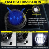 Car 7 Inch Dc9 - 30V Led Headlight Modification Accessories For Jeep Wrangler - Close-Up Angle