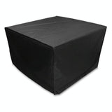 Outdoor Furniture Set Cover - Anti-uv Waterproof Dust-proof 210d Oxford Cloth Folding 126x126x74cm Black - Side View