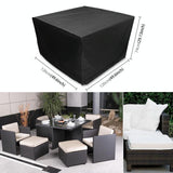 Outdoor Furniture Set Cover - Anti-uv Waterproof Dust-proof 210d Oxford Cloth Folding 126x126x74cm Black