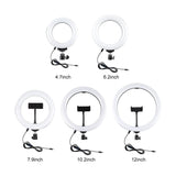 Usb 3 Modes Dimmable Led Ring Light with Tripod Holder and Cold Shoe Ball Head - 4.7 Inch Diameter - Extra Image
