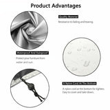 Waterproof Outdoor Furniture Cover - 330x220x70cm - 45-Degree Angle