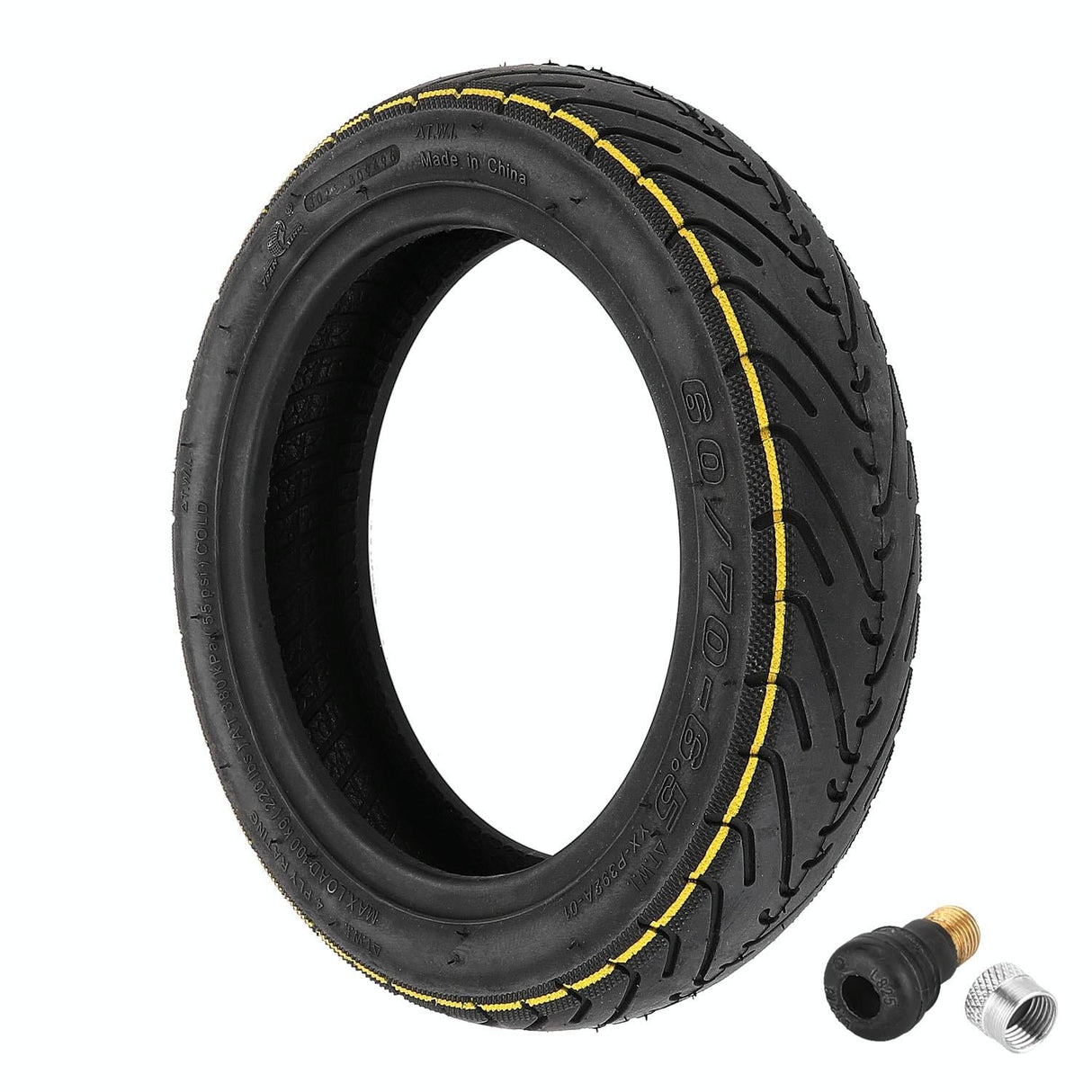 Electric Scooter with 10 Striped Vacuum Tire for Ninebot Max G30 Series