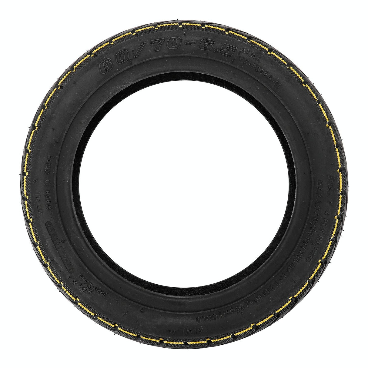 Electric Scooter with 10 Striped Vacuum Tire for Ninebot Max G30 Series