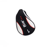 Black Red Wood Golf Head Cover Pusher Set - Wood Rod - Front View