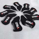 Black Red Wood Golf Head Cover Pusher Set - Wood Rod - 45-Degree Angle